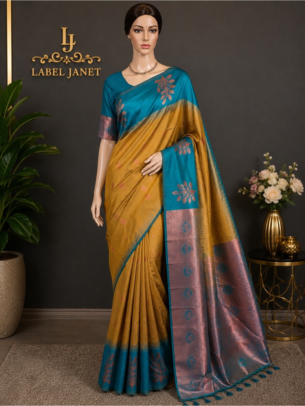Brand new soft silk saree with stitched blouse